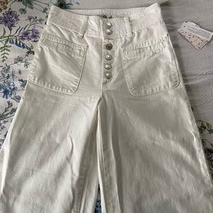 Free people white flared jeans